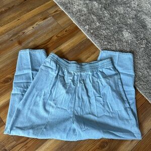 VINTAGE | SAG HARBOR | Light Blue Elastic Waist Pants